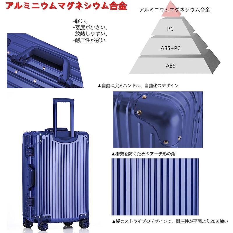 ボンイージ スーツケース アルミ・マグネシウム合金ボディ キャリーケース 機内持込 キャリーバッグ TSAロック付き 頑丈 軽量 静音 大容 スーツケース アルミ マグネシウム合金ボディ キャリーケース 機内持込 キャリーバッグ TSAロック付き 頑丈 軽量 静音 大容