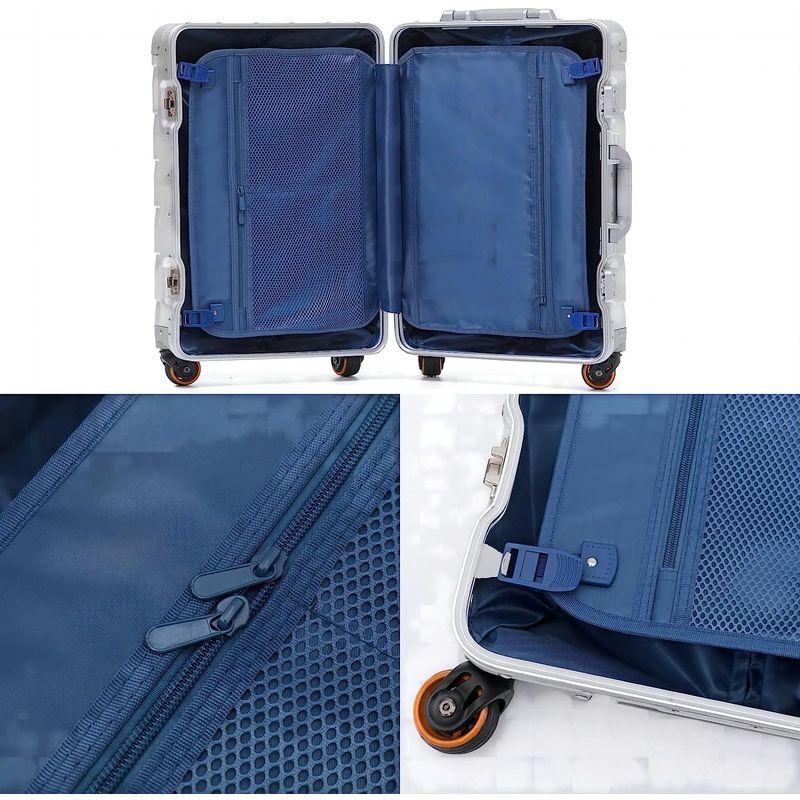 Yuweijie スーツケース キャリーケース キャリーバッグ 機内持ち込み オールアルミ合金ボディ 耐衝撃 大型 軽量 静音ダブルキャスタ スーツケース キャリーケース キャリーバッグ 機内持ち込み オールアルミ合金ボディ 耐衝撃 大型 軽量 静音ダブルキャスタ サイズ 5cm 2kg