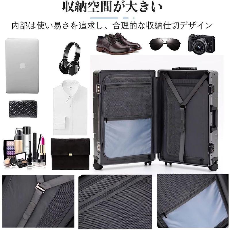 Yuweijie スーツケース キャリーケース キャリーバッグ 機内持ち込み オールアルミ合金ボディ 耐衝撃 大型 軽量 静音ダブルキャスタ スーツケース キャリーケース キャリーバッグ 機内持ち込み オールアルミ合金ボディ 耐衝撃 大型 軽量 静音ダブルキャスタ サイズ 5cm 2kg