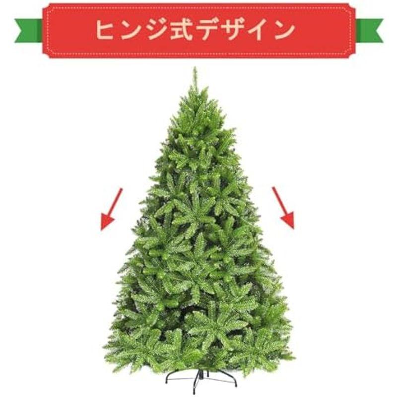 Costway クリスマスツリー 220cm 720本枝 松かさ付き スノータイプ 雪化粧 ヌードツリー クリスマス飾り Christmas｜comfyfactory｜06