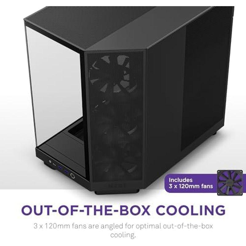 NZXT H9 Flow 2層構造 ミドルタワー PCケース Black CM-H91FB-01 CS8576｜comfyfactory｜13