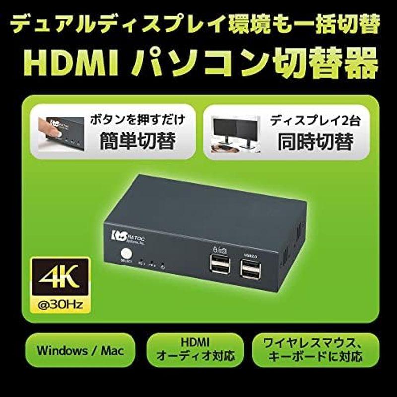 ラトックシステム デュアルディスプレイ対応 HDMIパソコン切替器 RS-250UH2A｜comfyfactory｜08