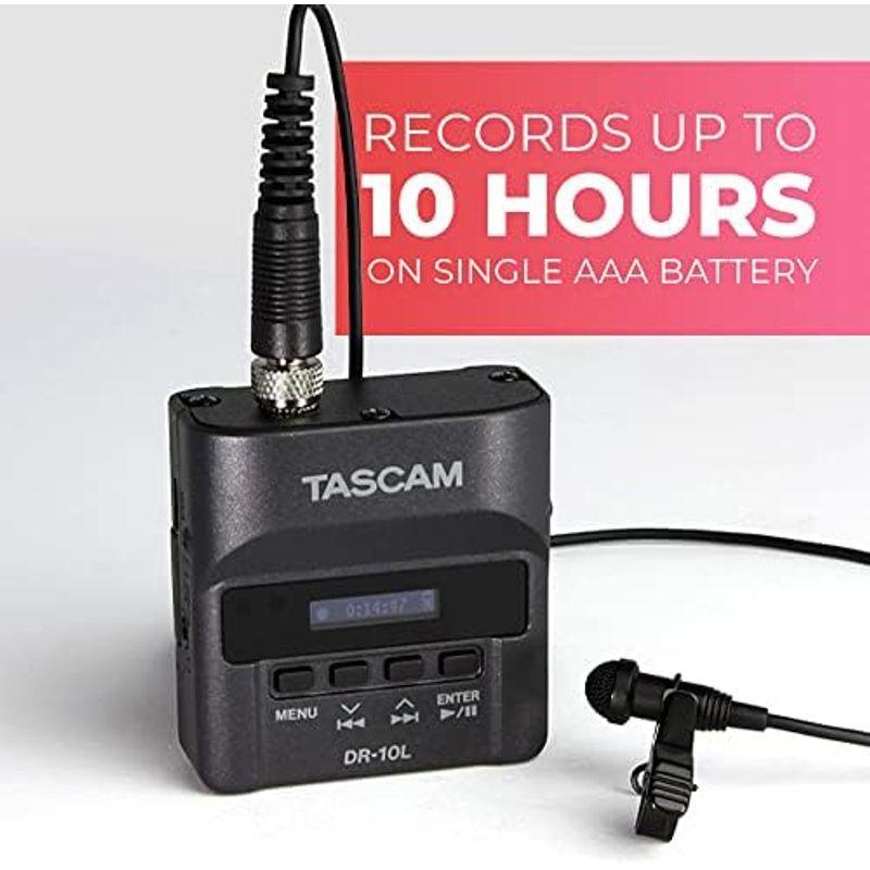 新品未読品 TASCAM(タスカム) DR-10L ピンマイクレコーダー 黒 Youtube 音声収録 インターネット配信 ポッドキャスト 動画撮影 V