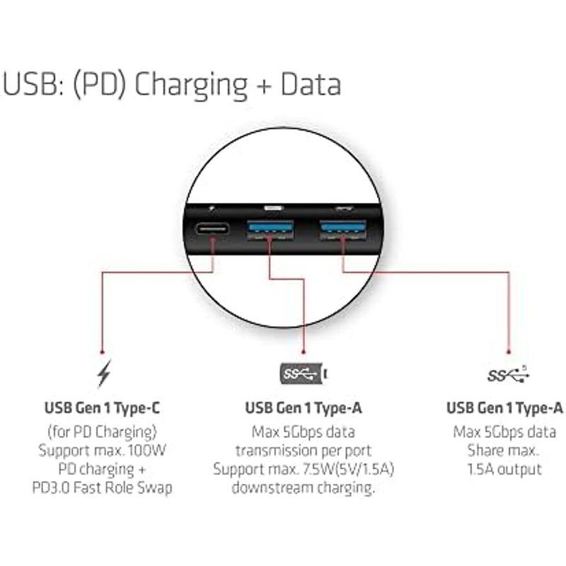 Club 3D USB Gen1 Type C 8-in-1 ハブ to HDMI 8K30Hz / DP 8K30Hz / 2x USB｜comfyfactory｜08