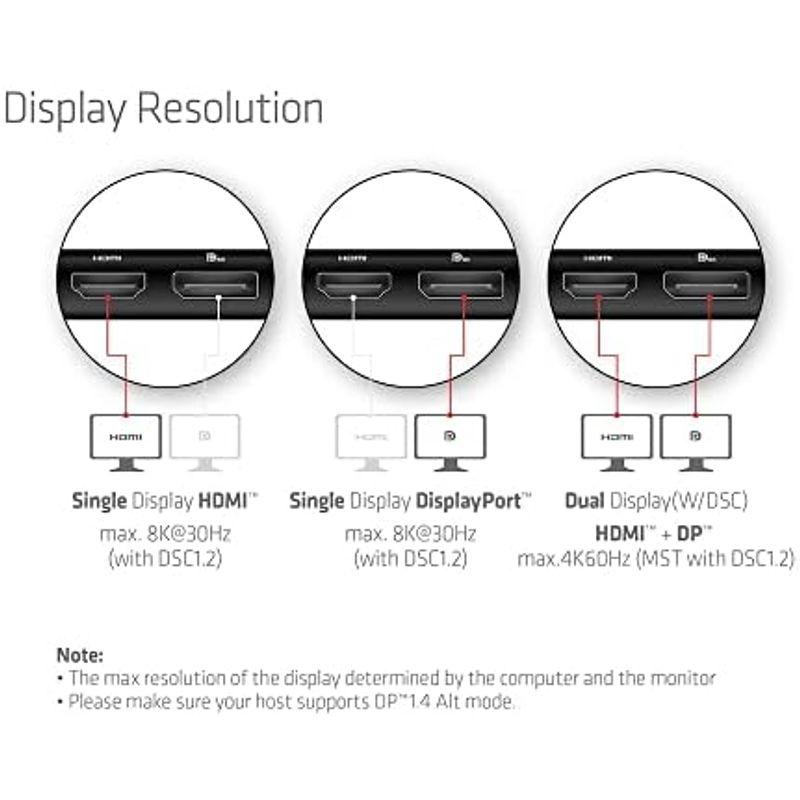 Club 3D USB Gen1 Type C 8-in-1 ハブ to HDMI 8K30Hz / DP 8K30Hz / 2x USB｜comfyfactory｜10