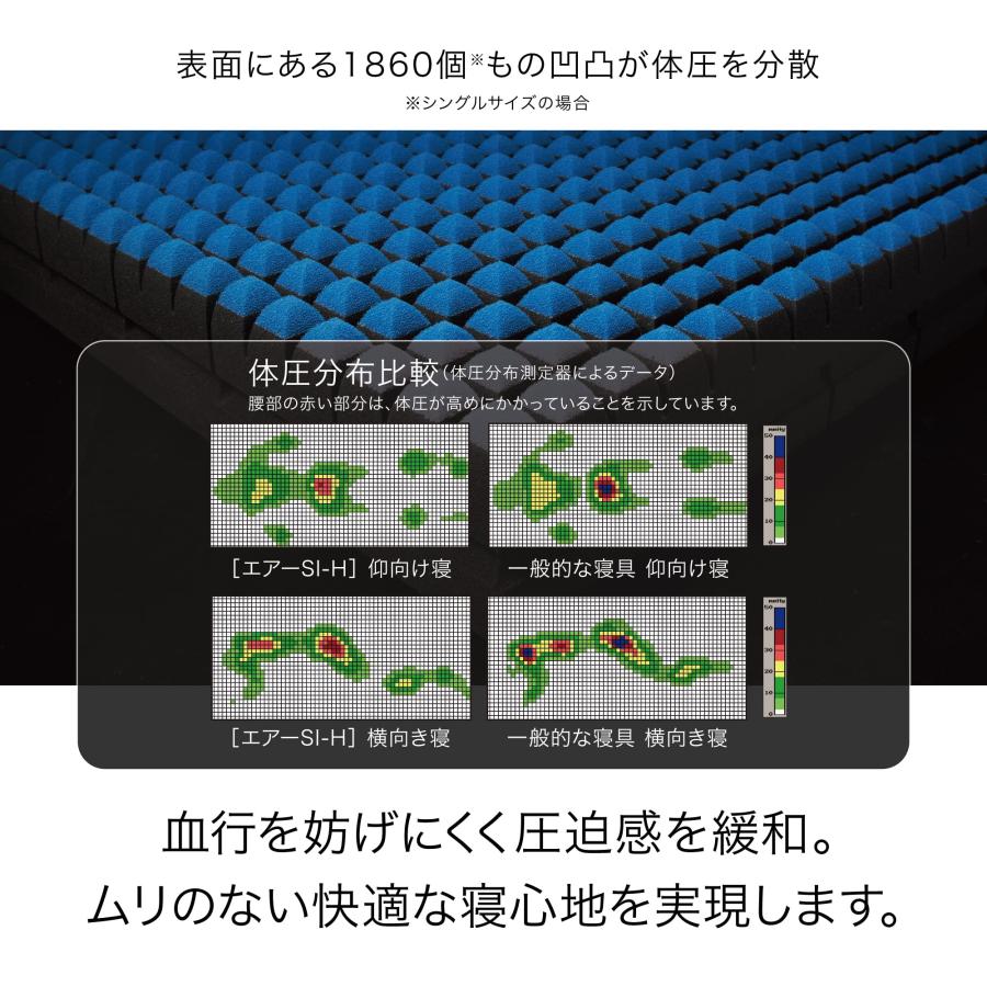 西川 (Nishikawa) エアー SI 点で支える高機能マットレス セミシングル