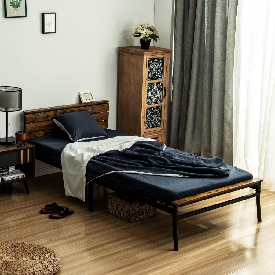 ZOOBLY]ベッドフレーム シングル すのこ 天然木 折りたたみベッド