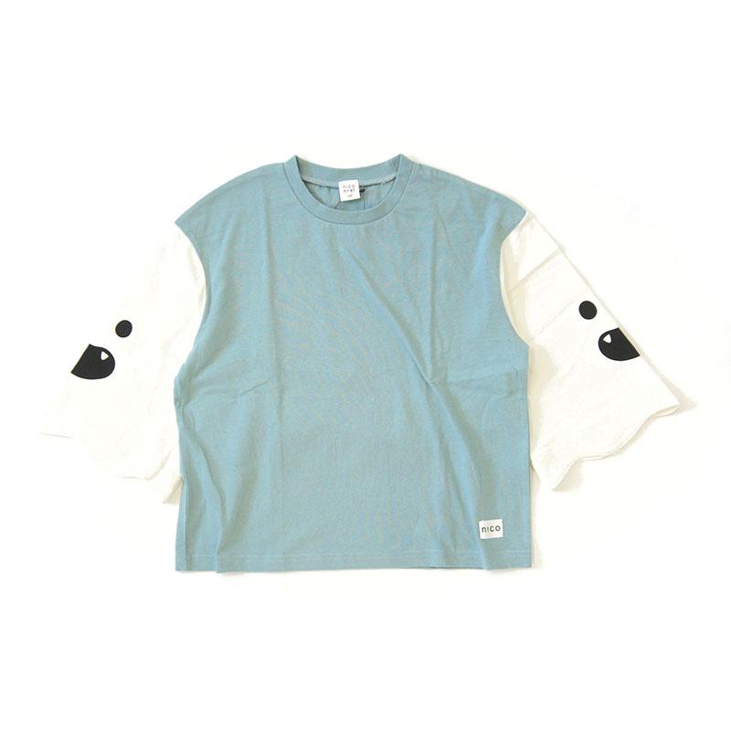 nico hrat ニコフラート おばけ袖ロングTシャツ キッズ 子供服 長袖T 