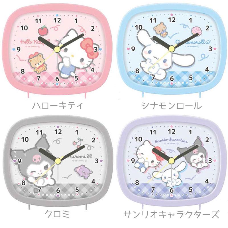 サンリオキャラクターズ スクエアライトクロック 置き時計 目覚まし
