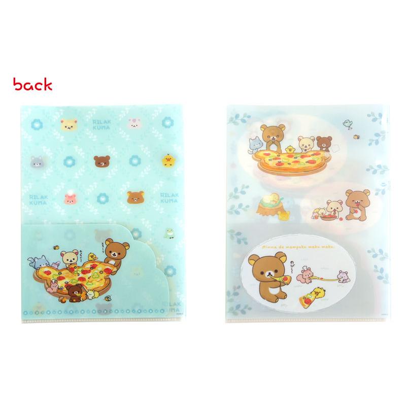 リラックマ ポケット付きクリアホルダー 8ポケット A4ファイル 文房具