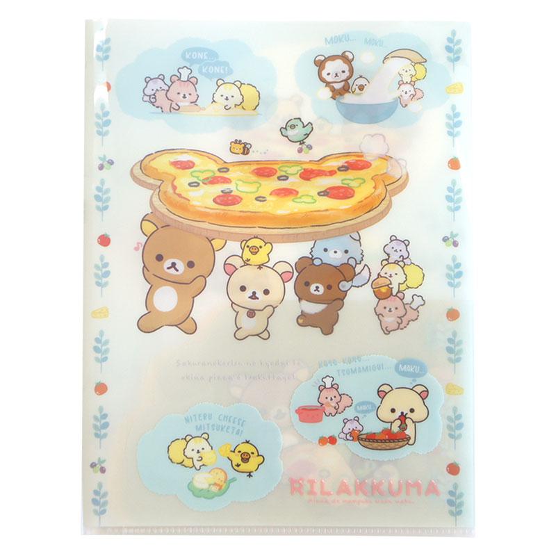 リラックマ ポケット付きクリアホルダー 8ポケット A4ファイル 文房具