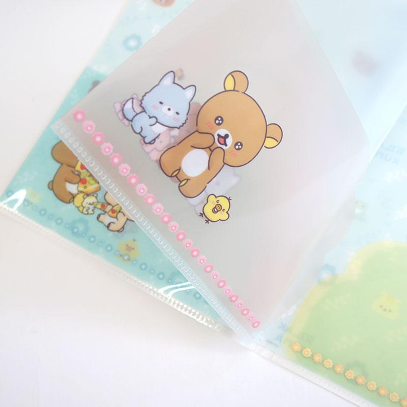 リラックマ ポケット付きクリアホルダー 8ポケット A4ファイル 文房具