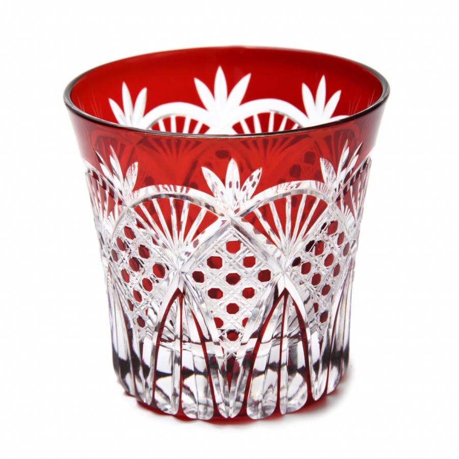 切子グラス 花矢来かごめ赤 ミニロック 日本酒 ぐい呑み おしゃれ 酒器 お祝い 盃 和風 J6013k1r Commajapan 通販 Yahoo ショッピング