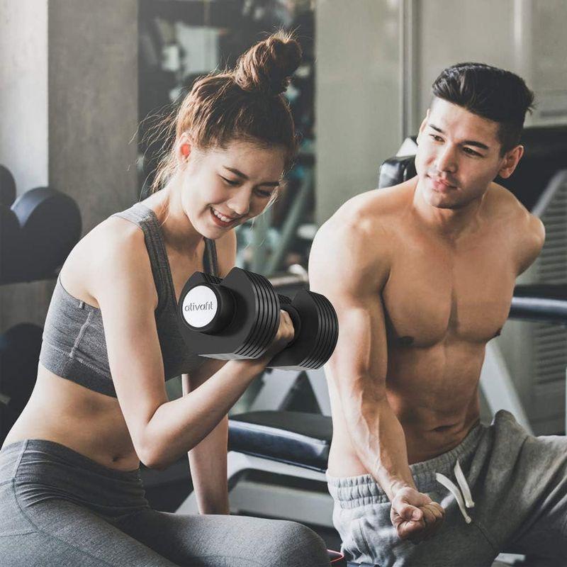 ATIVAFIT ダンベル 可変式 2kg-20kg 可変式ダンベル 7段階調節 一台多役 簡単重量変更 アジャスタブル コンパクト 省スペ 2kg ダンベル 可変式 20kg 可変式ダンベル 7段階調節 一台多役 簡単重量変更 アジャスタブル コンパクト 省スペ
