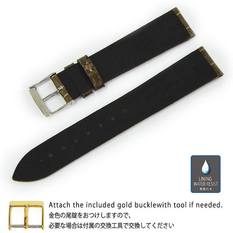 CASSISカシス ワニ革 時計ベルト 裏面防水 ADONARA CAOUTCHOUC SHINY アドナラカウチックシャイニー 18mm ワニ革 時計ベルト 裏面防水 ADONARA CAOUTCHOUC SHINY アドナラカウチックシャイニー 18mm