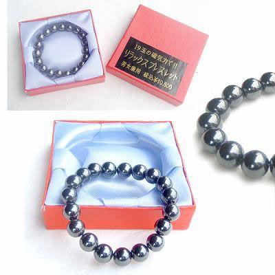 天然ヘマタイトブレス 鉱石19玉使用 血行促進 : コモンセ 