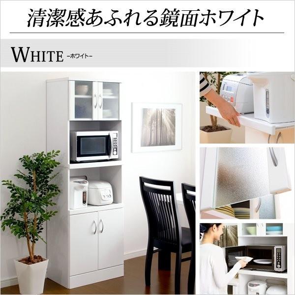 ホワイト鏡面仕上げのスリムレンジ台【-NewMilano-ニューミラノ】（180cm×60cmサイズ） |  | 02