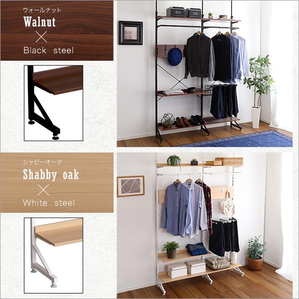 突っ張りラック スラックスハンガー・ハンガーポールx2付き 収納棚 おしゃれ  壁面収納 つっぱり ハンガーラック スチール コンパクト 1人暮らし ワンルーム |  | 02