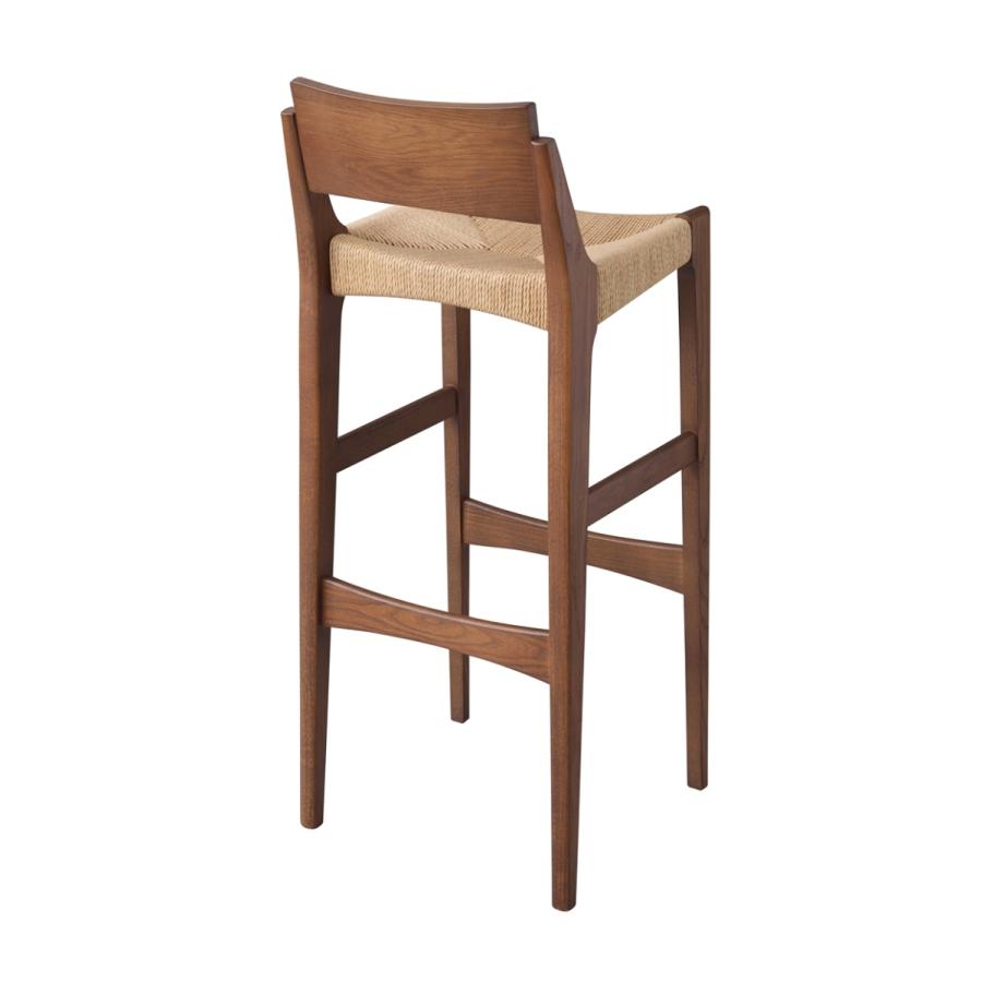 ペーパーコードハイチェア 木製 天然木 カウンターチェア バーチェアー ダイニングチェア いす 椅子 ナチュラル ヴィンテージ リビング 食卓椅子 ブラウン |  | 01