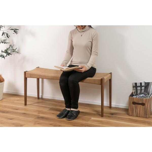 ペーパーコードベンチ ダイニングベンチ 長椅子 2人掛け チェア チェアー 椅子 イス 食卓チェア アジアン 木製 おしゃれ 完成品 ブラウン |  | 10