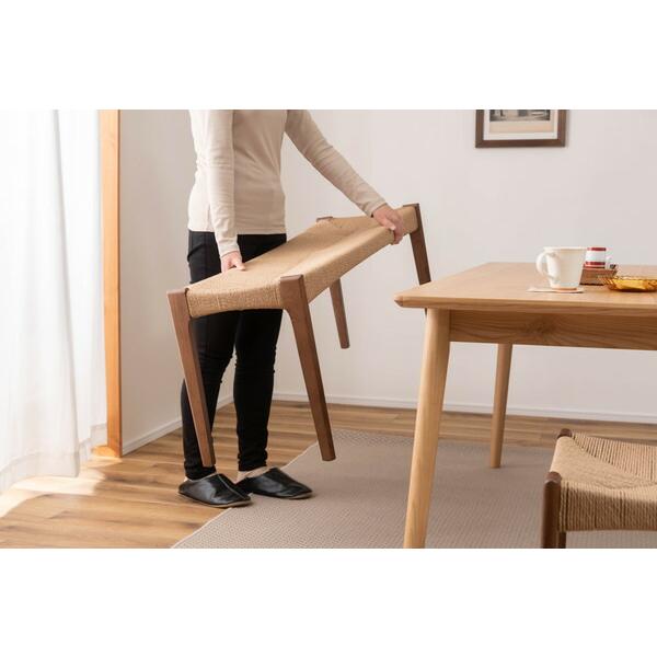 ペーパーコードベンチ ダイニングベンチ 長椅子 2人掛け チェア チェアー 椅子 イス 食卓チェア アジアン 木製 おしゃれ 完成品 ブラウン |  | 06