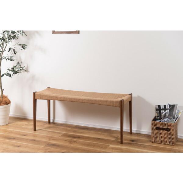 ペーパーコードベンチ ダイニングベンチ 長椅子 2人掛け チェア チェアー 椅子 イス 食卓チェア アジアン 木製 おしゃれ 完成品 ブラウン |  | 09