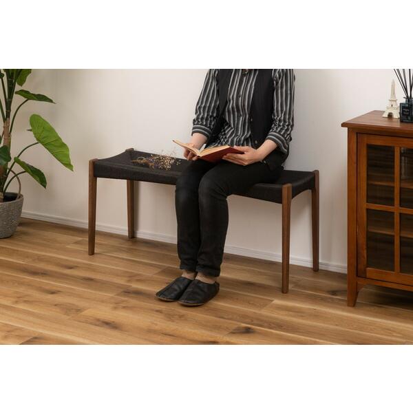 ペーパーコードベンチ ブラウン ダイニングベンチ リビング 食卓チェアー 椅子 いす おしゃれ 木製 モダン レトロ 北欧 |  | 11