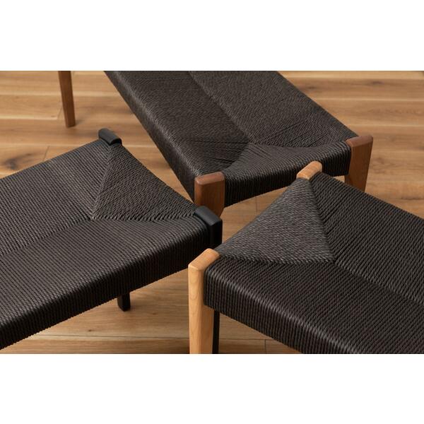 ペーパーコードベンチ ナチュラル ダイニングベンチ リビング 食卓チェアー 椅子 いす おしゃれ 木製 モダン レトロ 北欧 |  | 06