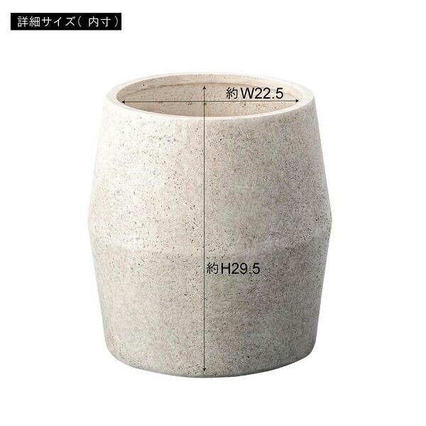 グリーンベース グレー 鉢植え 完成品 花瓶 花びん 花器 シンプルモダン おしゃれ オフィス 高級感 北欧 無地 ストーン柄 石目  ラウンド 丸型 円形 | ブランド登録なし | 03