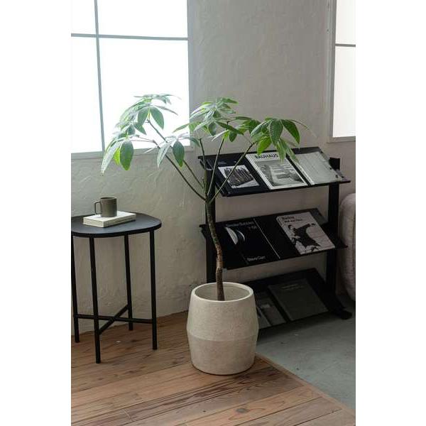 グリーンベース グレー 鉢植え 完成品 花瓶 花びん 花器 シンプルモダン おしゃれ オフィス 高級感 北欧 無地 ストーン柄 石目  ラウンド 丸型 円形 | ブランド登録なし | 05