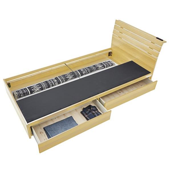 シングルベッド ベッドフレームのみ 収納付き 収納ベッド 木製 宮付き 棚付き コンセント付き シングルサイズ シングルベット ベット |  | 02