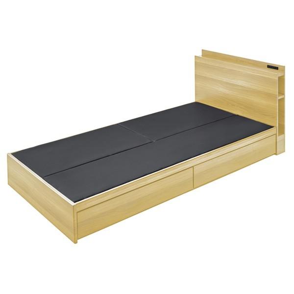 シングルベッド ベットフレームのみ 収納付き 引き出し 収納ベッド 宮付き 棚付き コンセント付き シングルサイズ シングルベット ベット |  | 02