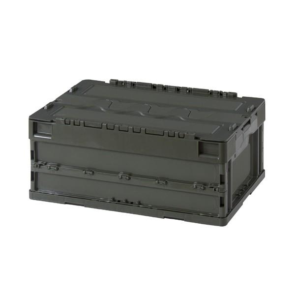 折りたたみコンテナボックス フォールディングコンテナー３０Ｌ 押入れ収納ボックス ふた付き スタッキング 収納箱 ストレージボックス | 