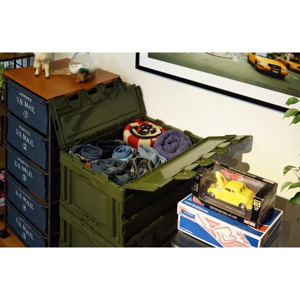 折りたたみコンテナボックス フォールディングコンテナー３０Ｌ 押入れ収納ボックス ふた付き スタッキング 収納箱 ストレージボックス |  | 06