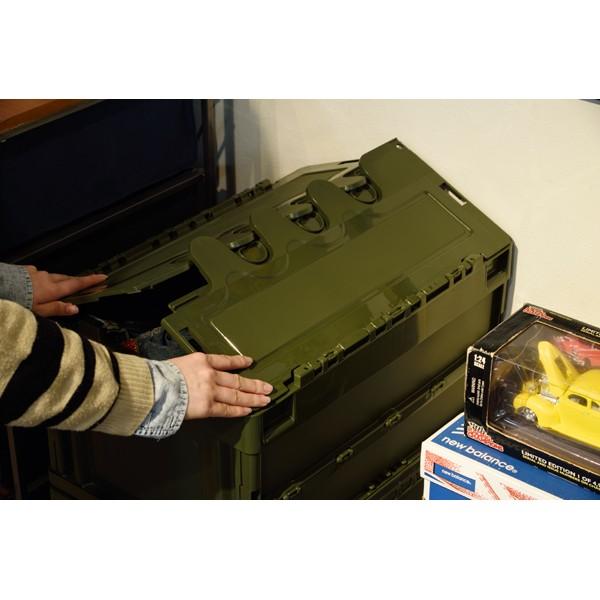 折りたたみコンテナボックス フォールディングコンテナー３０Ｌ 押入れ収納ボックス ふた付き スタッキング 収納箱 ストレージボックス |  | 07