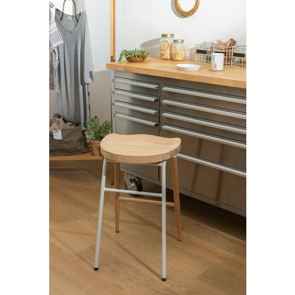 ハイスツール カウンターチェアー ハイチェア 天然木 木製 スチール コンパクト おしゃれ 北欧  いす 椅子 ホワイト |  | 10