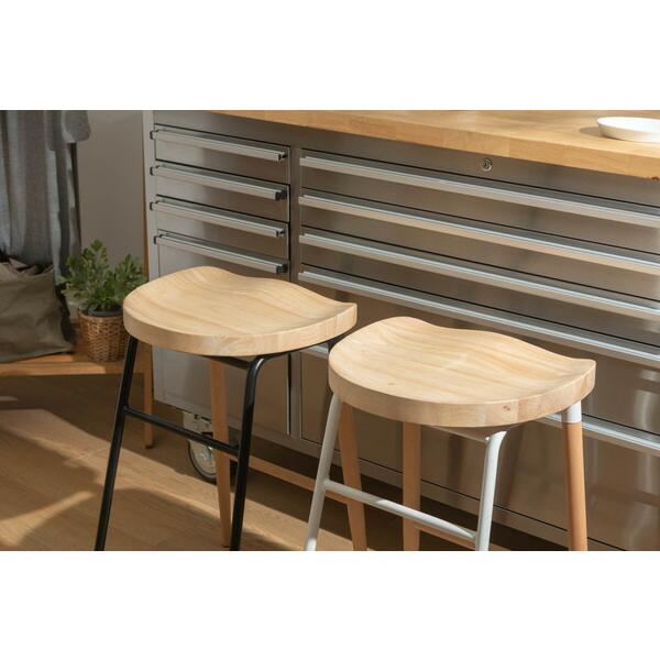 ハイスツール カウンターチェアー ハイチェア 天然木 木製 スチール コンパクト おしゃれ 北欧  いす 椅子 ホワイト |  | 07