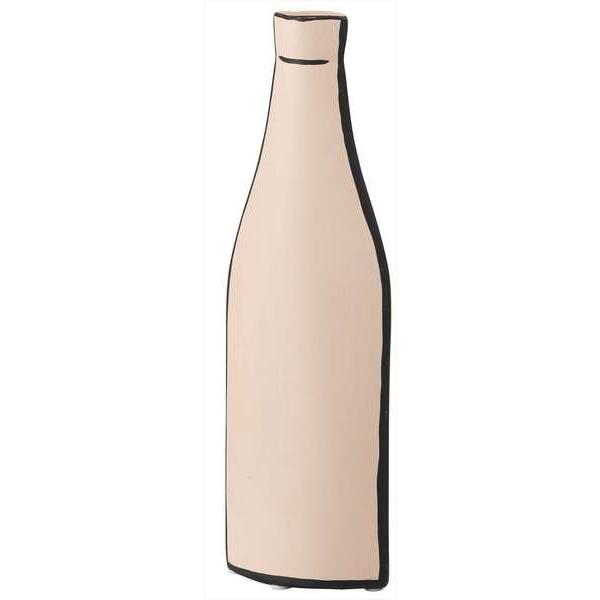 花瓶 フラワーベース ベージュ おしゃれ 花びん 北欧 ボトル型 花器 平面的 陶器 完成品 オブジェ インテリア 置き物 飾り物 クラシック かっこいい | ブランド登録なし