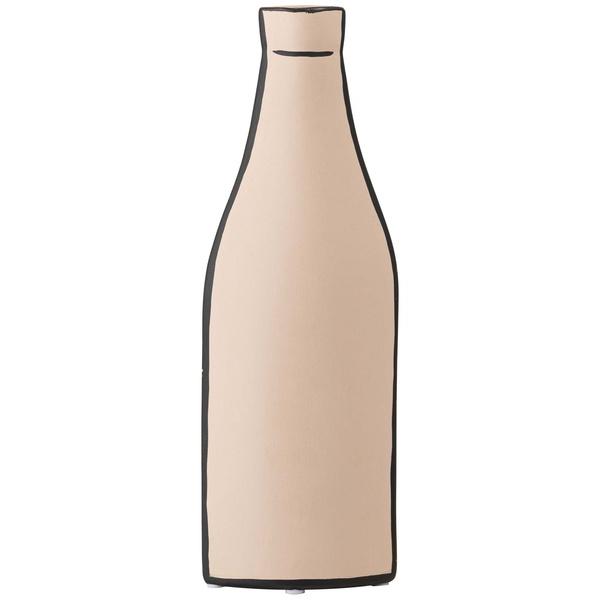 花瓶 フラワーベース ベージュ おしゃれ 花びん 北欧 ボトル型 花器 平面的 陶器 完成品 オブジェ インテリア 置き物 飾り物 クラシック かっこいい | ブランド登録なし | 01