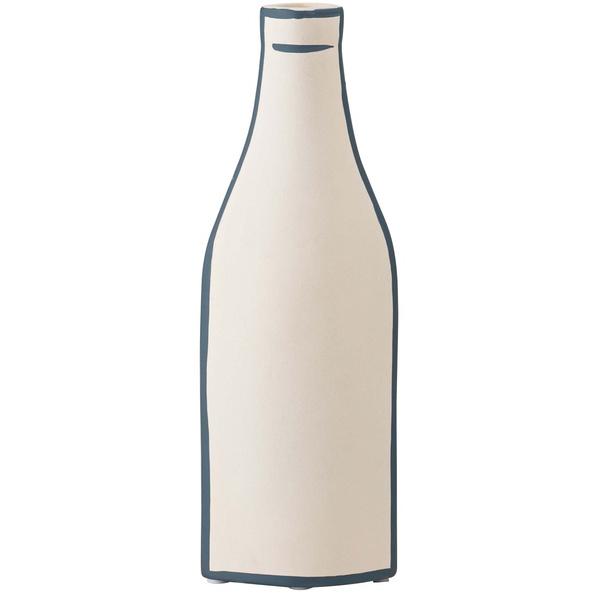 花瓶 フラワーベース ホワイト おしゃれ 花びん 北欧 ボトル型 花器 平面的 陶器 完成品 オブジェ インテリア 置き物 飾り物 クラシック かっこいい | ブランド登録なし | 01
