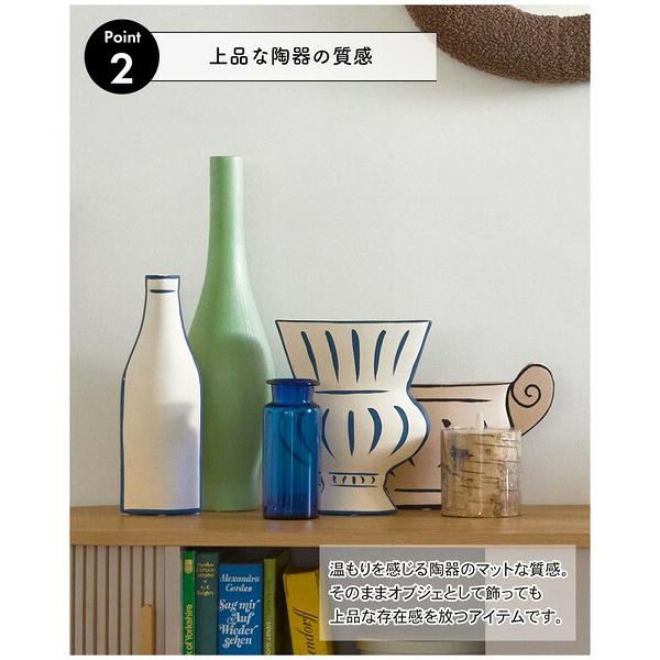 花瓶 フラワーベース ベージュ おしゃれ 花びん 北欧 アンティーク 花器 平面的 陶器 完成品 オブジェ インテリア 置き物 飾り物 クラシック かっこいい | ブランド登録なし | 06