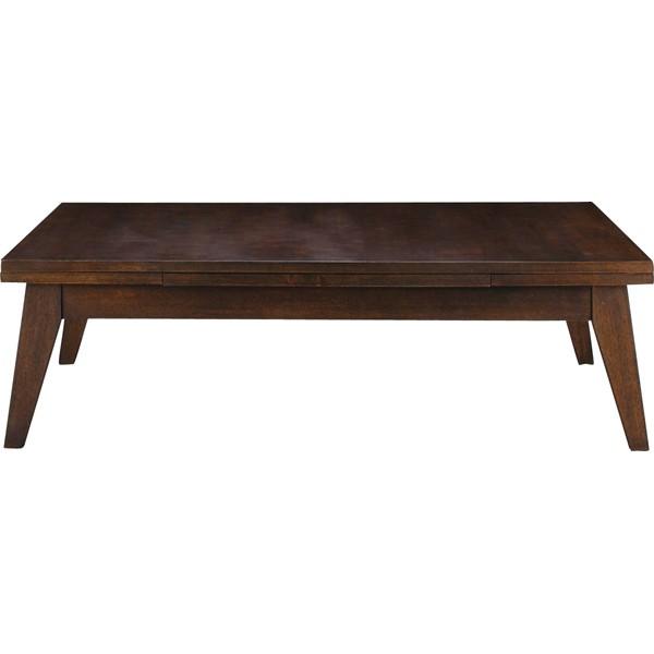 伸長式テーブル 幅120-180cm 座卓 伸縮テーブル エクステンションテーブル センターテーブル ローテーブル ブラウン | 