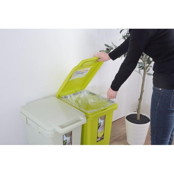 ダストボックス 45リットル フタ付き ふた付き ごみ箱 ゴミ箱 トラッシュカン トラッシュボックス コンテナ ライトグリーン |  | 04