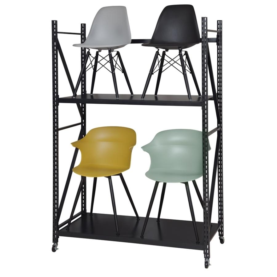 ボルトレスラック D60 ブラック 奥行き60ｃｍ 無骨 オープンラック スチールラック 収納棚 インダストリアル 西海岸 シェルフ キッチン 食器棚 オープンシェルフ |  | 03