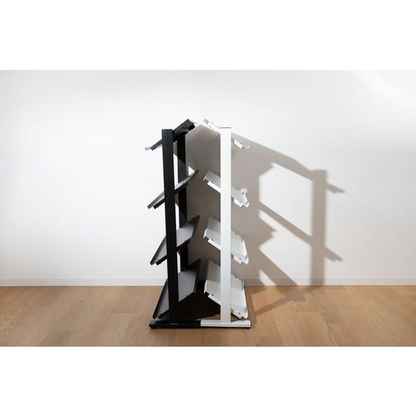 2WAYラック4D ブラック 4段 オープンシェルフ オープンラック ブックラック 本棚 おしゃれ 収納棚 ディスプレイラック 幅80 |  | 12