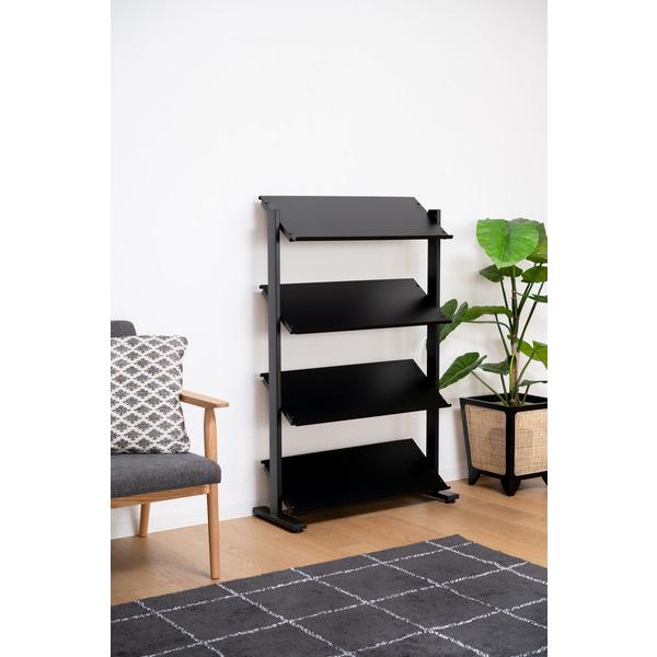 2WAYラック4D ブラック 4段 オープンシェルフ オープンラック ブックラック 本棚 おしゃれ 収納棚 ディスプレイラック 幅80 |  | 16