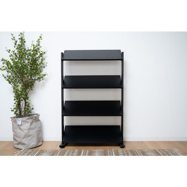 2WAYラック4D ブラック 4段 オープンシェルフ オープンラック ブックラック 本棚 おしゃれ 収納棚 ディスプレイラック 幅80 |  | 06