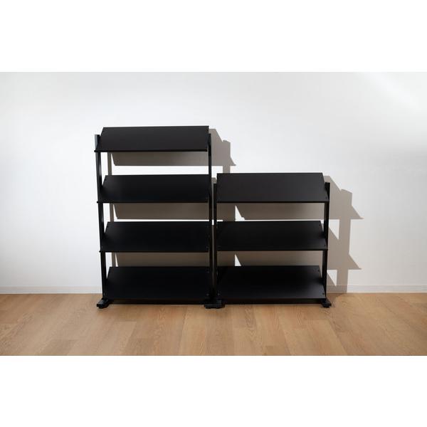 2WAYラック4D ブラック 4段 オープンシェルフ オープンラック ブックラック 本棚 おしゃれ 収納棚 ディスプレイラック 幅80 |  | 09