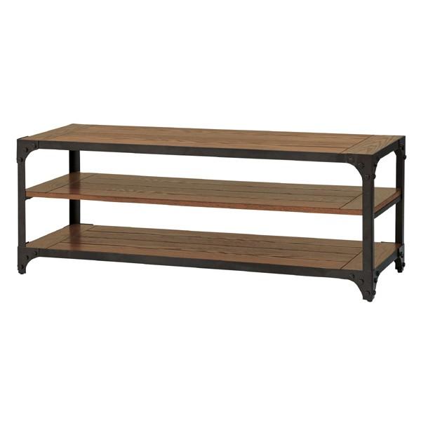 テレビ台 テレビボード 幅121cm 木製 スチール ＴＶボード ローボード テレビラック 45インチ 45型 リビングボード ブラック | 