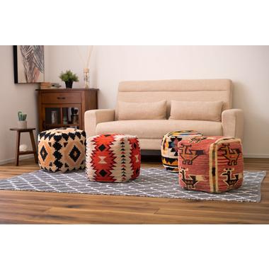 キリムスツール おしゃれ かわいい 腰掛け 玄関椅子 いす 足置き アクセント 軽量 ビーズクッション |  | 12